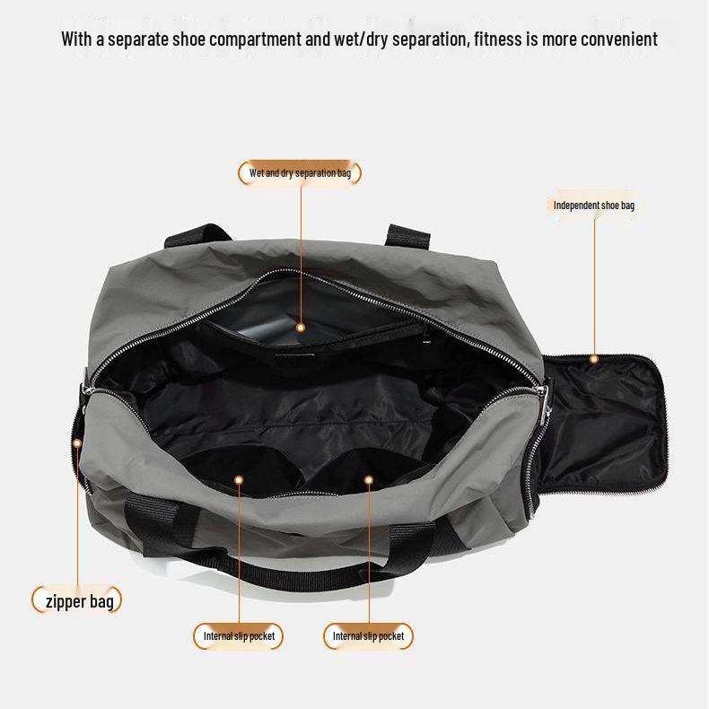 Lightweight Large-Capacity Travel and Sports Bag with Handheld and Crossbody Options for Short Trips and Commuting