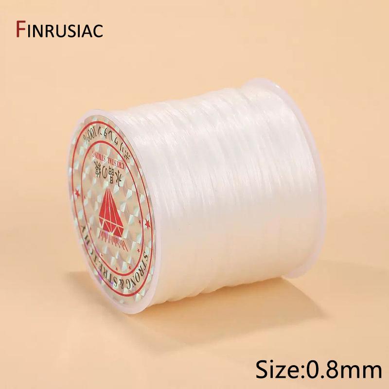 50M/Rolle Starkes Elastisches Kristall-Perlenschnur 0,8mm Schnüre Linie Für Armbänder Halsketten Herstellung Zubehör,DIY Perlenarmband