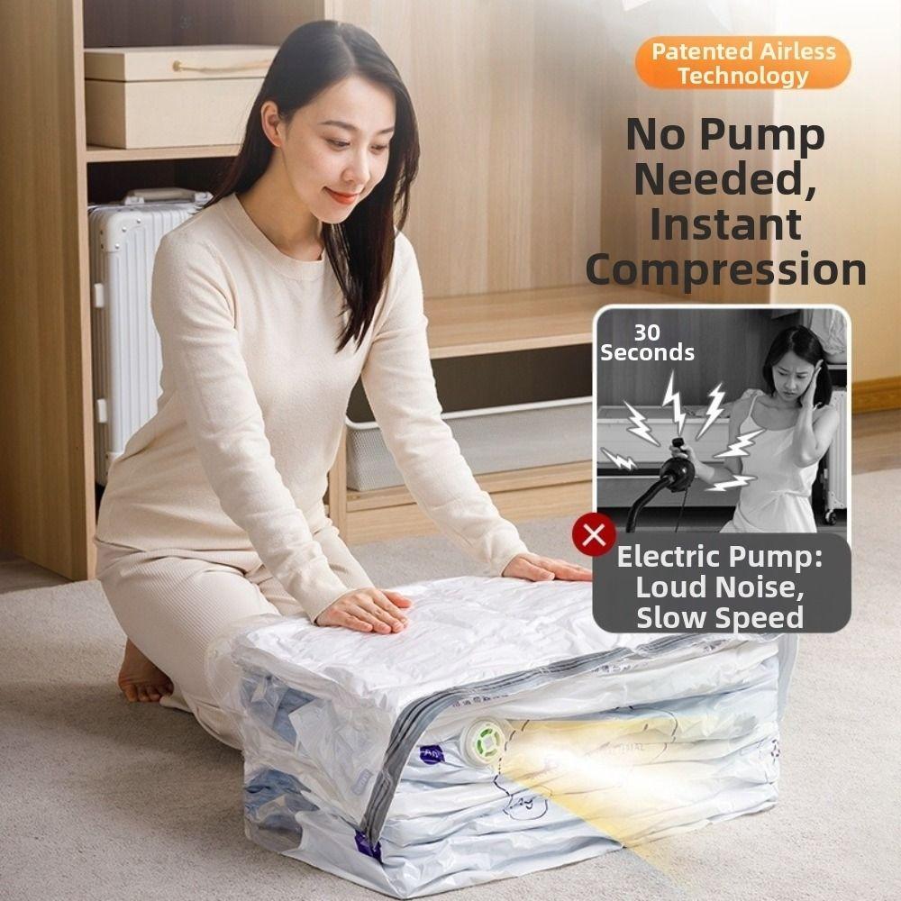 PA+PE Material Compression Bags No Pump Quilt Organizer Bag New Vacuum Storage Bags Home Use