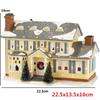 Christmas Luminous Resin House Santa Claus Car House Rural Holiday Garage Decoration Desktop Decoration Statue Christmas Gift