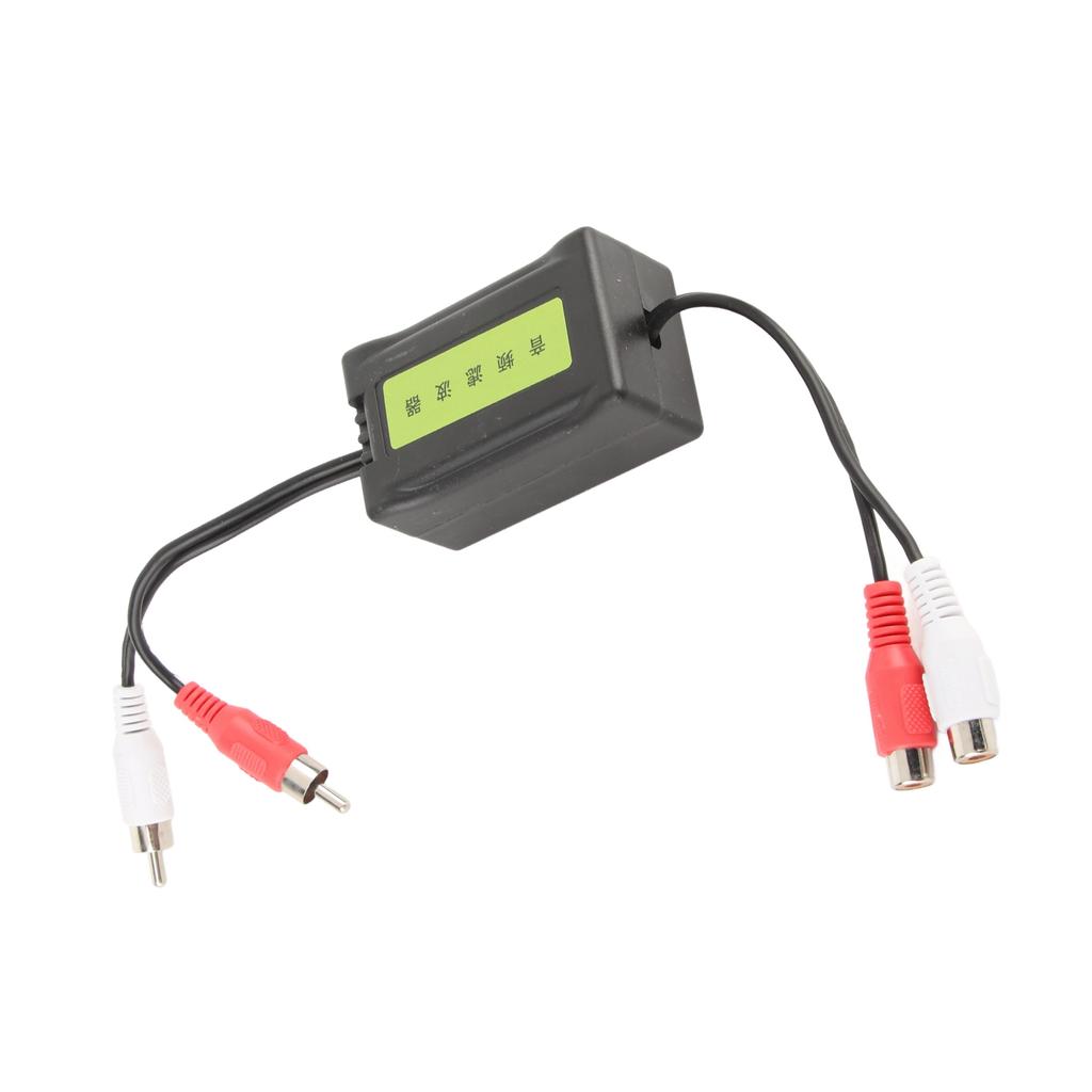 Radio Noise Filter Ground Loop Isolator RCA Connectors 3.5mm 0.1in Car Stereo Voice Frequency Filter for Car