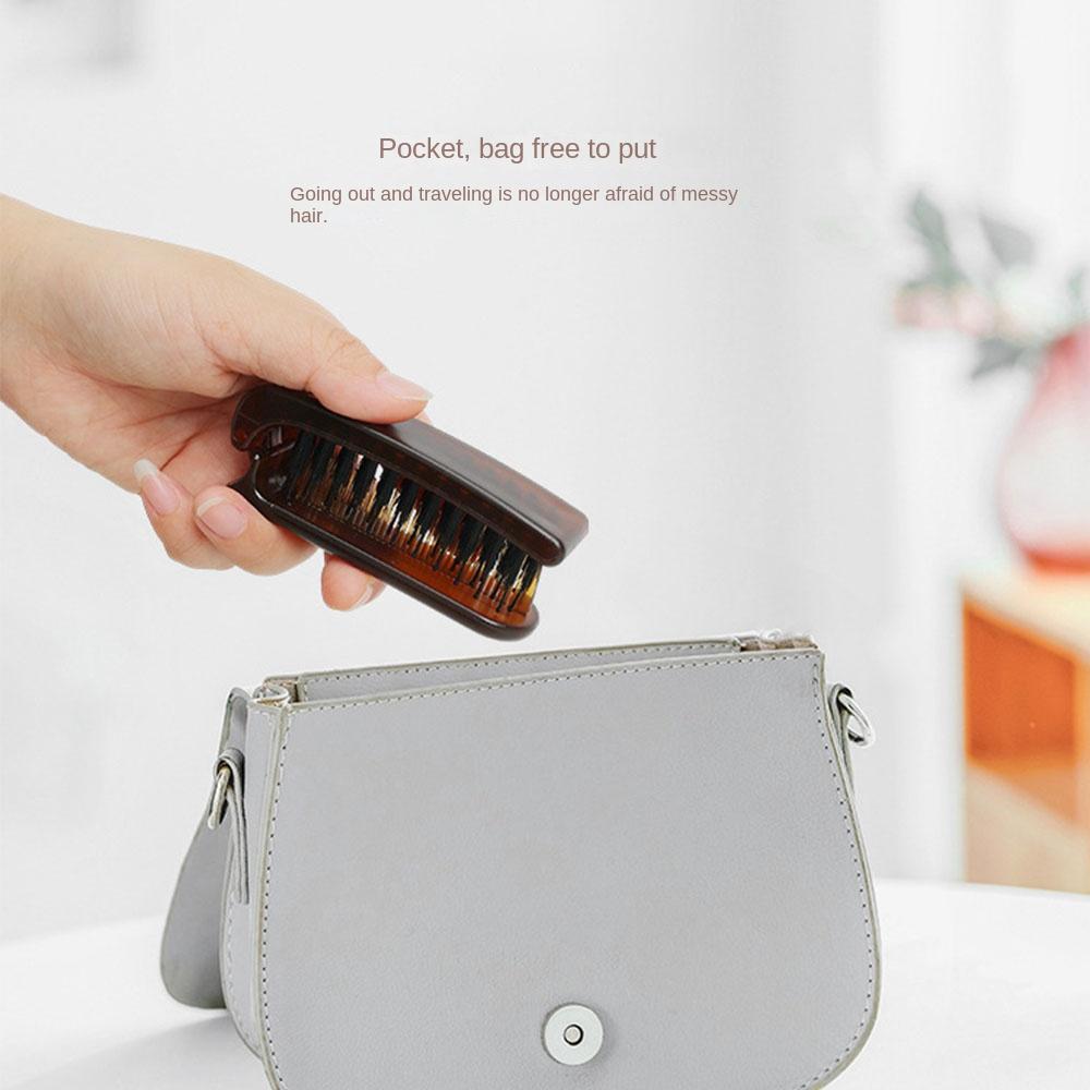 New 2-in-1 Foldable Comb Anti Static Straight Curly Dual Purpose Fluffy Comb Hair Comb Hairdressing Tool