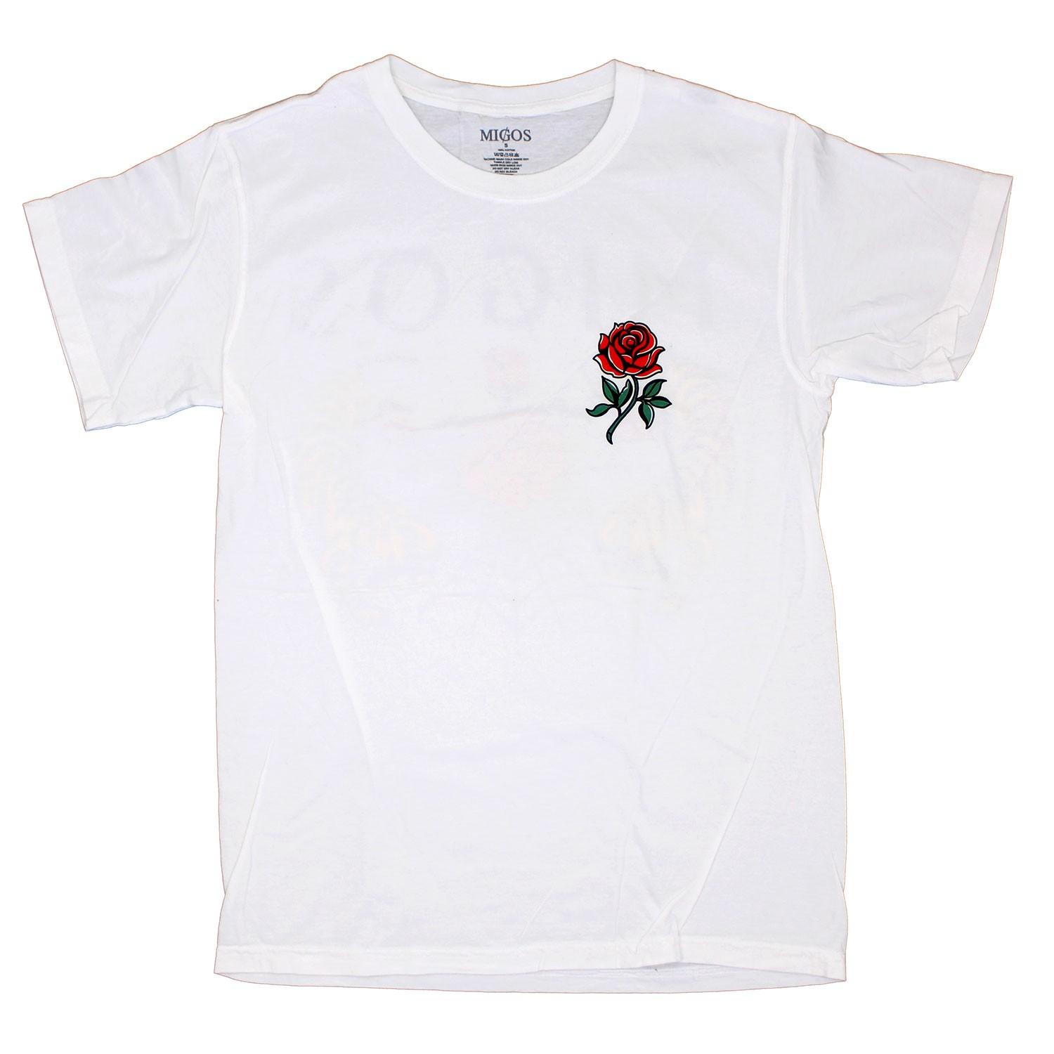 Men s Migos Roses & Tigers T-shirt Small White L
