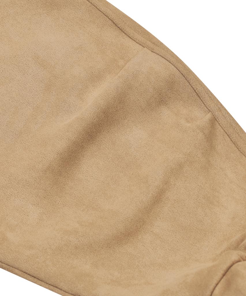 Ironyporno Whiteline 86-Iro233 Half String Fishtail Suede Jacket Camel