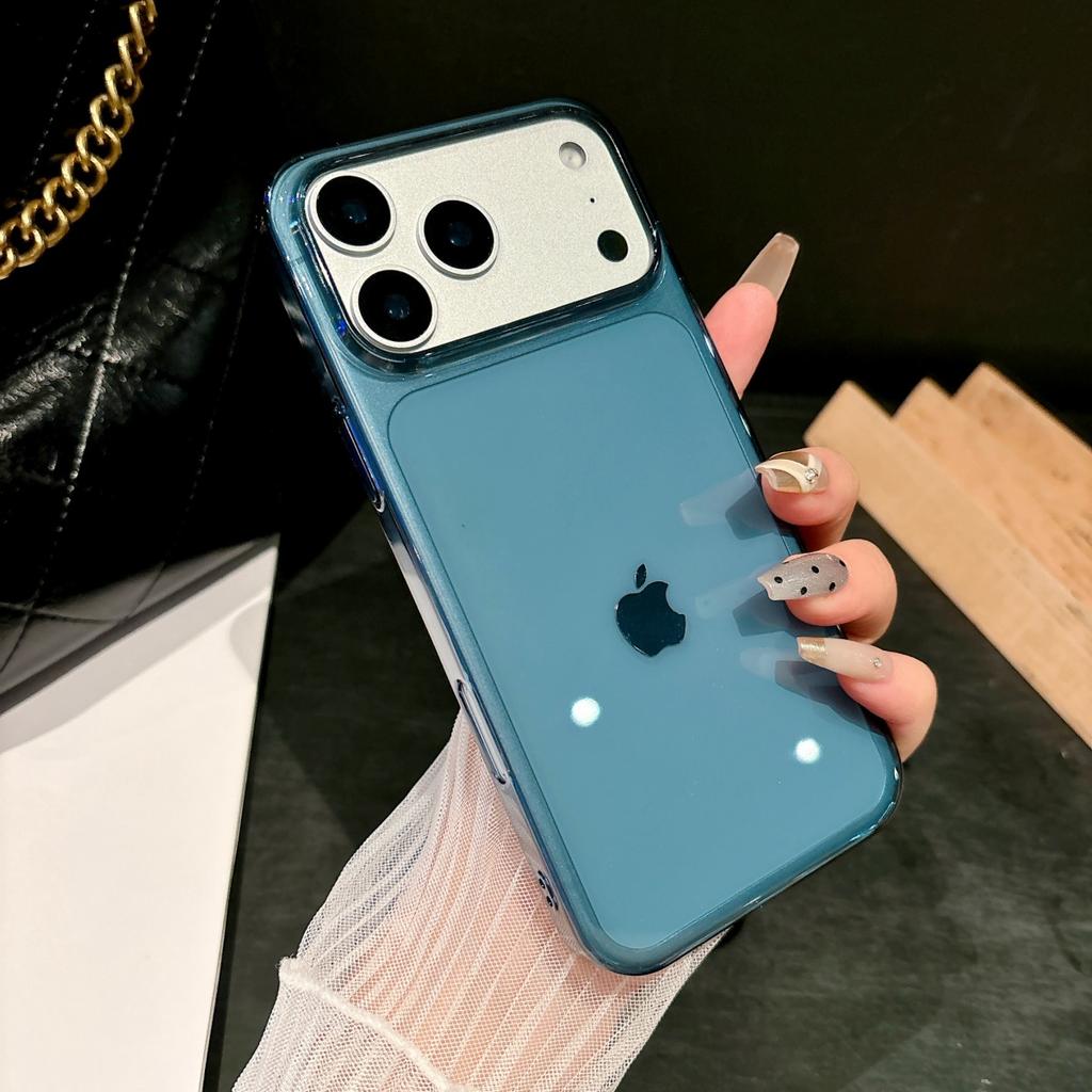 Ultra Thin HD Clear Hard PC Orange Color Phone Case For For Iphone 17 Pro Max Slim Transparent Solid Color Shockproof Armor Cover