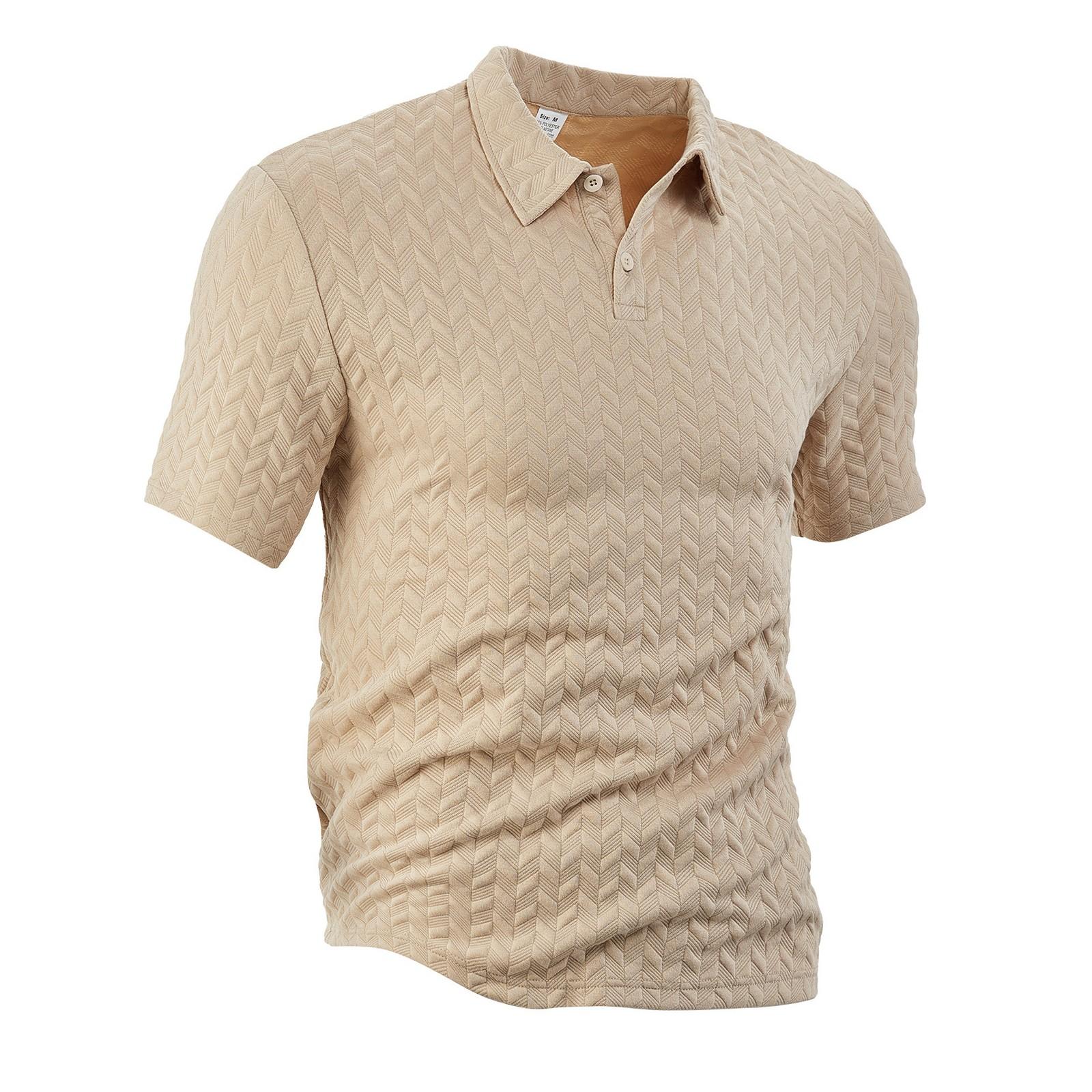 

Мужская летняя рубашка с короткими рукавами из тонкой токопроводящей, впитывающей пот свободной однотонной ткани L хаки