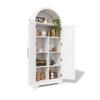 170×70×35cm Tall, Arched Cabinet, with Shelf Above the Door and Open Top, suitable for Kitchen, Dining Room, Living Room and Bedroom; white