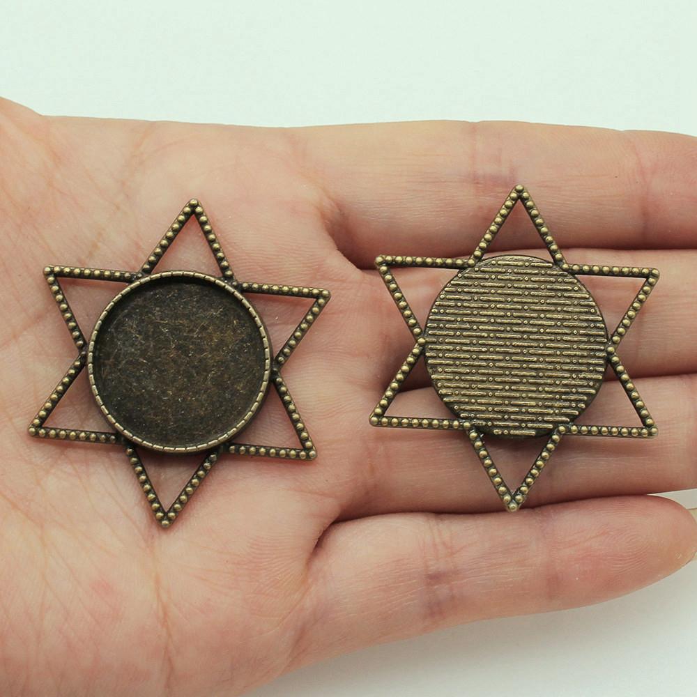 Hodí se pro kulatý 20mm skleněný kabošon Základní lůžko Podložka Bezel Doplňky Díly Chlapecké šperky Cool Dárky Pro