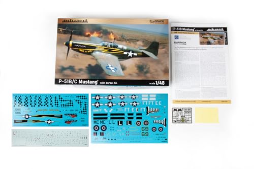 Eduard 1/48 Profipack American P-51B/C Dorsal Fin Plastic Model Kit EDU82108
