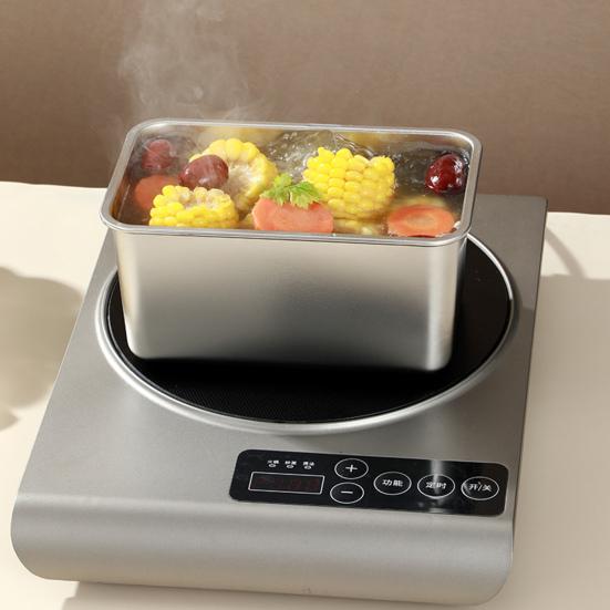 304 Stainless Steel Bread Baking Pan with Sealing Lid Deep Loaf Nonstick Pan Rust-Proof Bread Baking Dish Bakeware