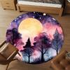 1pc Moonlit Forest Round Chair mat office Area Rug - Non-Slip, Floor Mat for Office, Bedroom, Ideal home decor gift p0105122