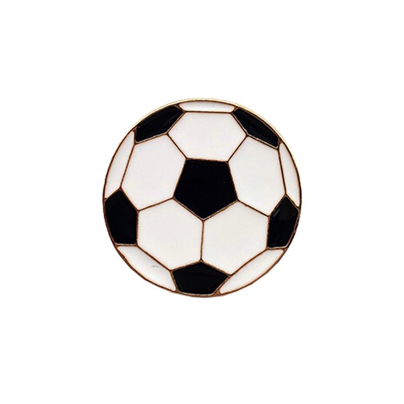 Sports Style Metal Accessories: Football, Basketball, Badminton, Volleyball Badges for Men and Women