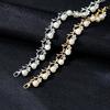 Alloy Diamond Necklace Earrings Bracelet Bride Three-Piece Set