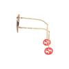 Gucci Red Pendant Gold Frame Square Sunglasses Round Sunglasses Men Sunglasses GG0724S-002