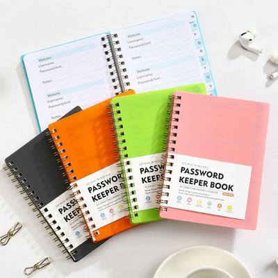 With Alphabetical Tabs Spiral Password Keeper Book Internet Address Organizer Logbook  Home