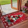 Christmas Printed Square Area Rug Soft Non Slip Floor Carpet For Bedroom Holiday Gift