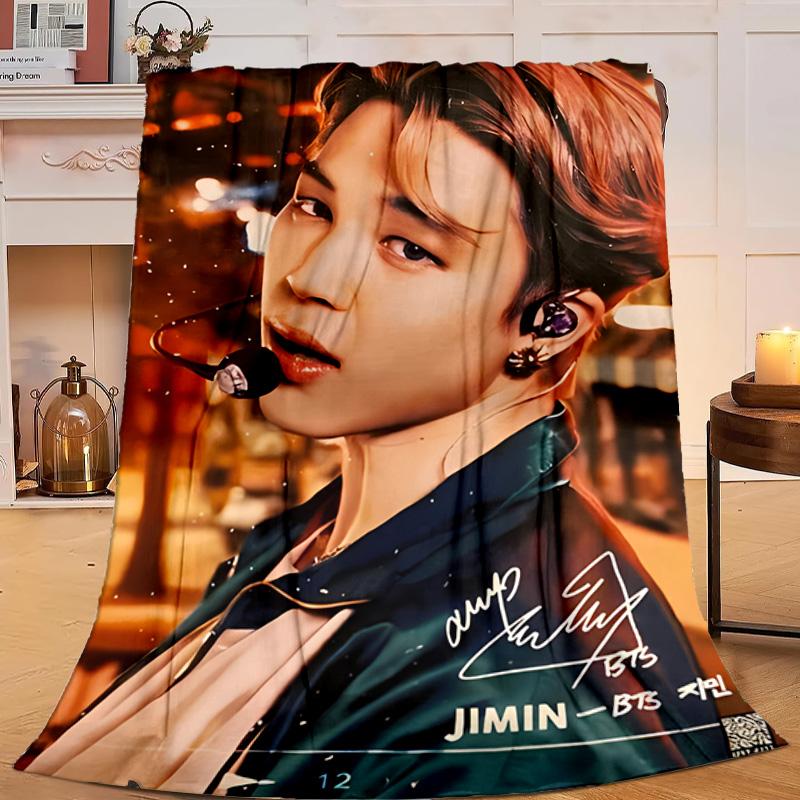 1PC K-pop music group Flannel Blanket Gift, Suitable for Both Men And Women, Soft Ideal for Beds And Sofa, Birthday Or Christmas Gift