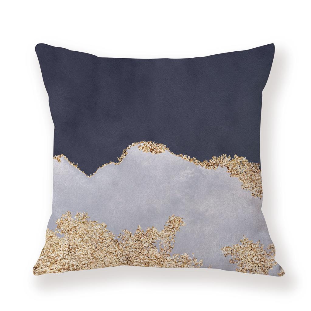 Watercolor Ins Wind Flashing Plush Pillowcase Contrasting Color Creative Model Room Decoration Pillow Car Sofa