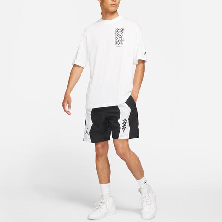 Jordan Spliced Quick-Dry Woven Sports Shorts Men Bottoms Black DH9714-010