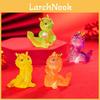 Adorable Figurine de Petit Dragon Translucide du Nouvel An Résine Miniature Ornement de Bureau