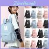 Bts Bunny Kpop Rabbit Ears Backpack Girls School Bags V With Piggy Pendant Plush
