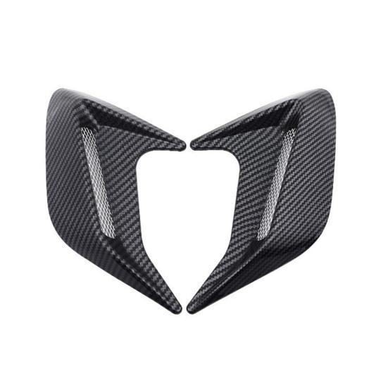 Car Shark Gill Side Vent Decals ABS Chrome Fender Trim Self-Adhesive Stick-On Exterior Hood Ornament Sporty Car Vent Sticker Fit for Most Cars