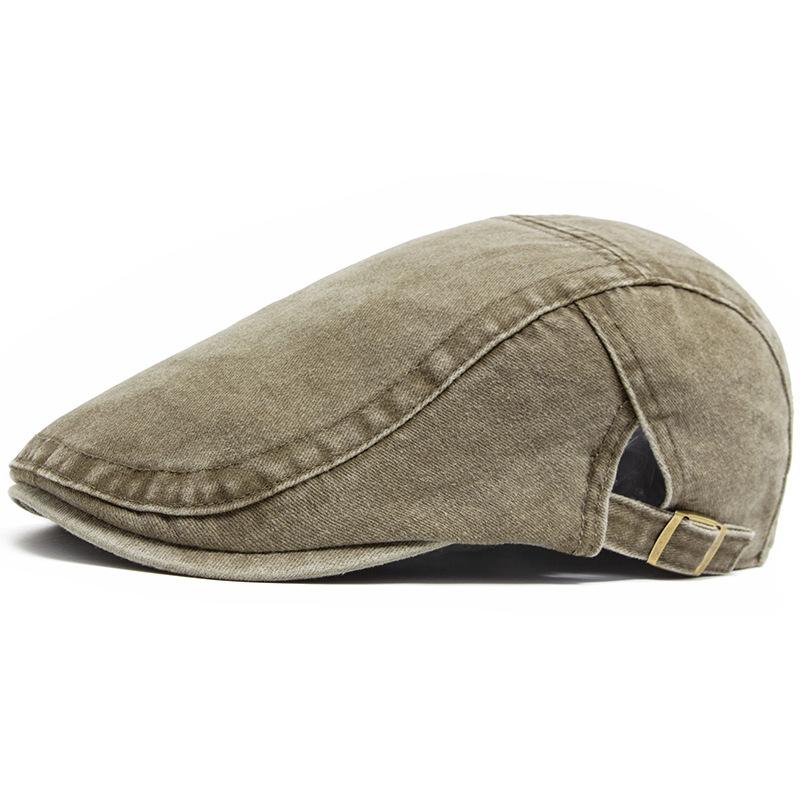 

Men s Vintage Washed Denim Newsboy Cap Adjustable Flat Ivy Cabbie Beret Hat for Driving Golf Daily Wear 56-58cm