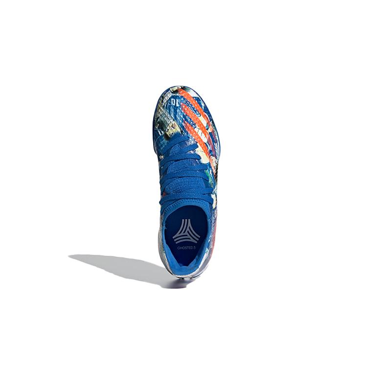 adidas X GHOSTED Mesh Breathable Low Top Kids' Soccer Shoes Blue White Kids' FW5838