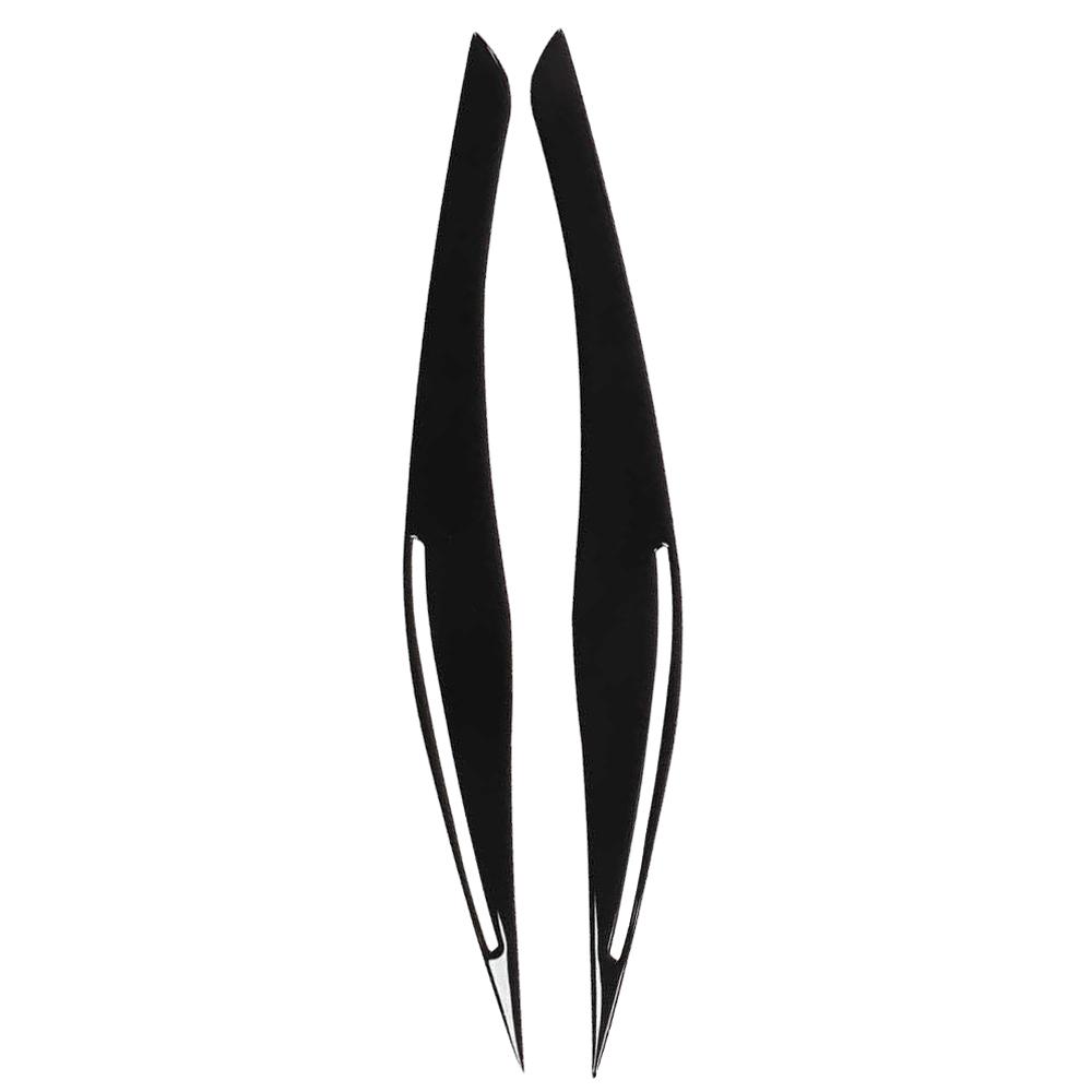 

2Pcs Headlight Eyelid Eyebrow Cover Carbon Fiber Style For BMW 3 Series E90 318i 320i 325 2009 2010 2011 2012 чорний