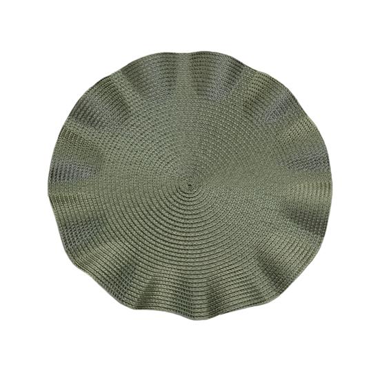 Handwoven Round Placemat Waterproof Heat-Resistant Table Mat for Dining Non-Slip Rustic Kitchen Decor for Home Restaurant