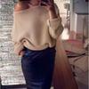 Ebay Autumn And Winter New Women'S One-Word Neck Sweater Sexy Off-The-Shoulder Bat-Sleeved Knitted Sweater Women
