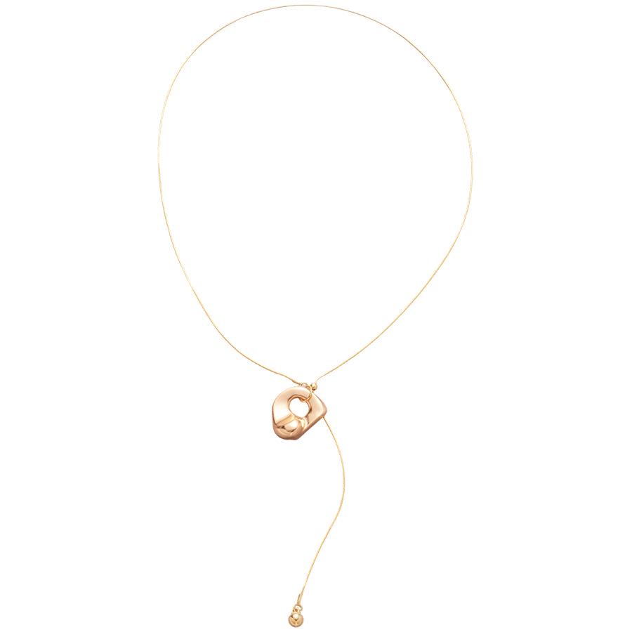 European and American Geometric Pendant Necklace - Elegant, Versatile, High-End Sweater Chain for Women