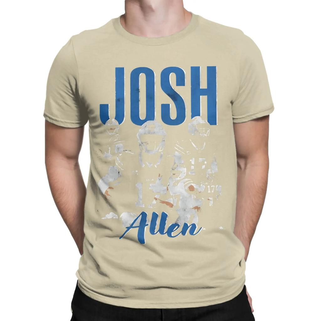 Unisexs Josh Allen T Shirts Cotton Tops Humorous Short Sleeve Round Collar Tees Plus Size TShirt
