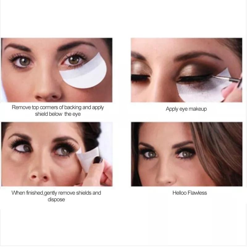 20pcs Eye Makeup Stencils Disposable Eyeshadow Stencils Stickers Eyeliner Shield Grafted Eyelashes Removal Patches Sticker