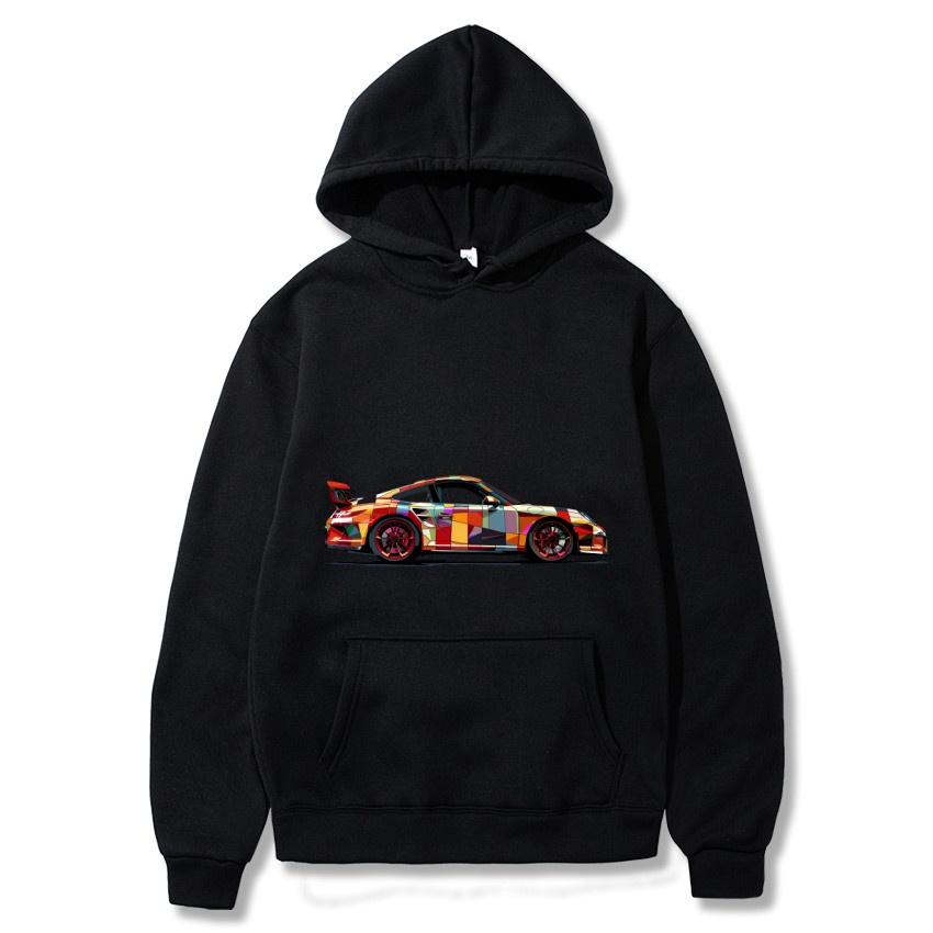 Autumn and winter sports cars, luxury cars, printed hoodies, men's and women's long sleeved streetwear, hip-hop warm hoodies