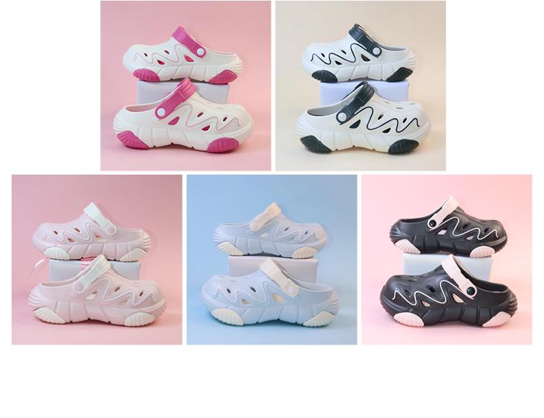5cm Thick Sole Height-Boosting Kids' Clogs - Cute DIY High Heel Sandals for Outdoor Summer Fun