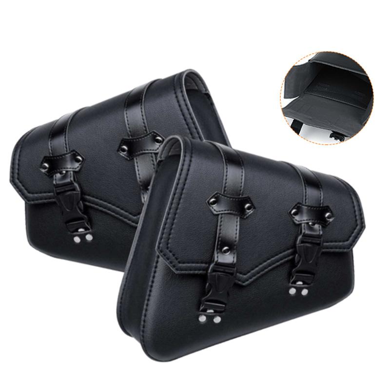 

Универсальные мотоциклетные седельные сумки, боковая сумка для инструментов, багажная седельная сумка, чехол из черной искусственной кожи для Honda/Suzuki/Kawasaki/Yamaha