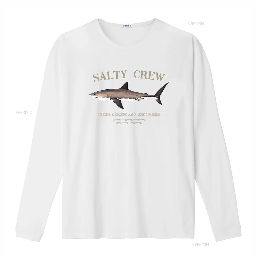 Salty Crew Thrill Seeker und Risikoträger Haifischdruck Herren T-Shirt Schwarz vintage Gewaschen Stilvoll Weich Vielseitig grafisch