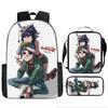 Hot selling British virtual band Gorillaz student backpack cartoon children's backpack shoulder bag pencil case three piece set