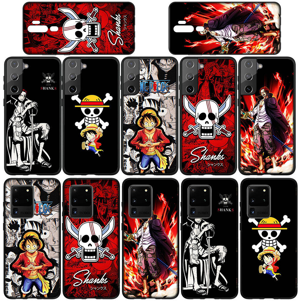 for Samsung Galaxy S25 S24 S23 iPhone 17 16 15 Xiaomi Redmi Note 14 13 12 Plus Pro Max A37 A57 Case Shanks Red Hair Luffy One Piece OPPO Huawei Cover