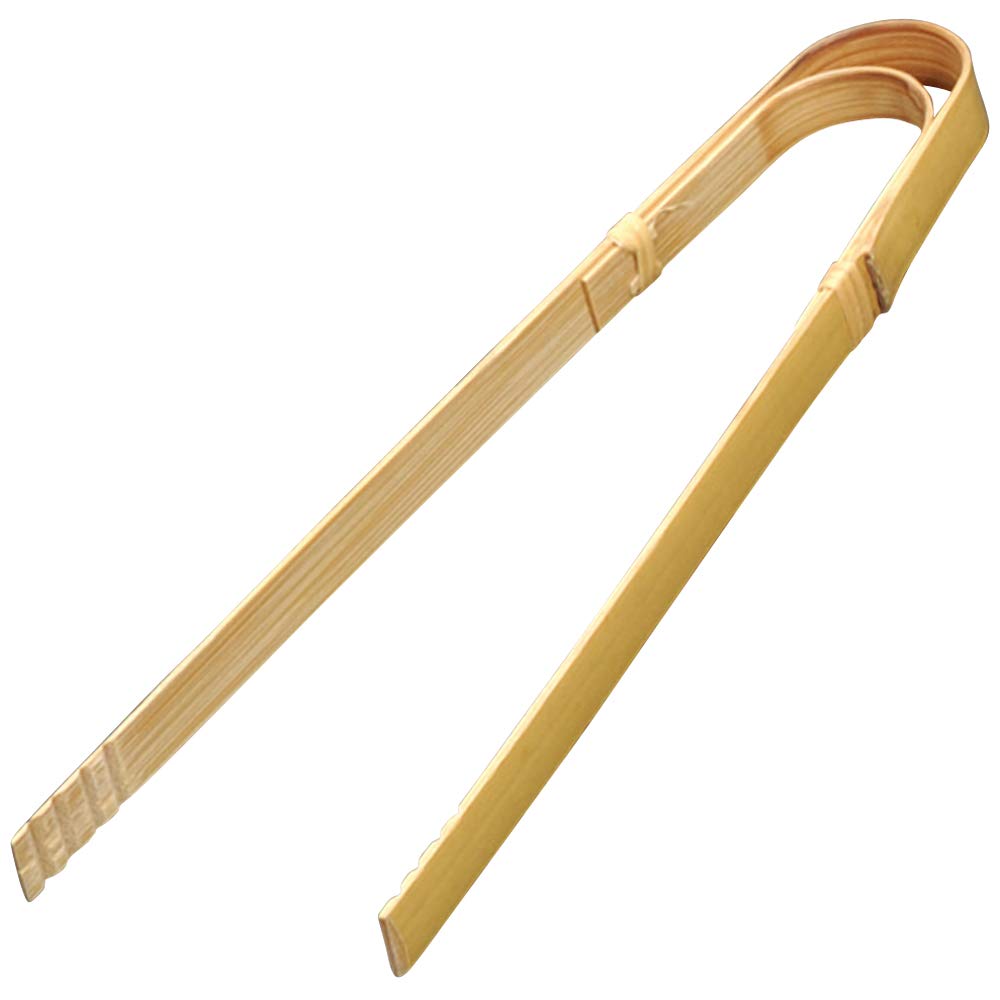 Yamashita Kogei Made in Medium Curved Product Number 26549 Tongs, Natural, 22cm, Japan, Tongs,