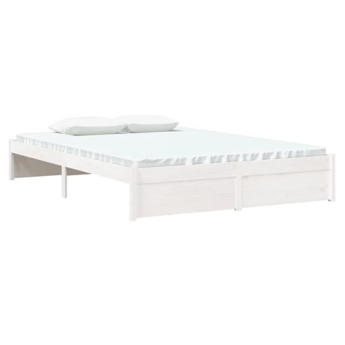 VidaXL Bed Frames White Solid Wood 140x190 Cm 814930