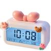 Large Bow Three-dimensional Decorative Electronic Alarm Clock 1011 New Smart Student Alarm Clock Large Volume Luminous Clock