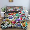 Cartoon Graffiti Quilt Gifts Duvet Cover Set HD Comforter Cover for Kids Bedding Sets Bedclothes Bedroom Decor