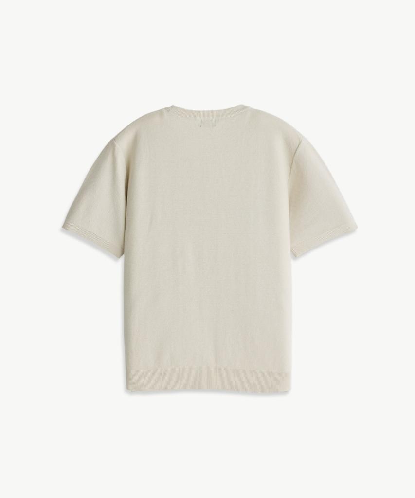 STCO Round Kaneko Texture Solid Knit_Ivory (Semi-Oversized Fit)_Sktxb57Nsi