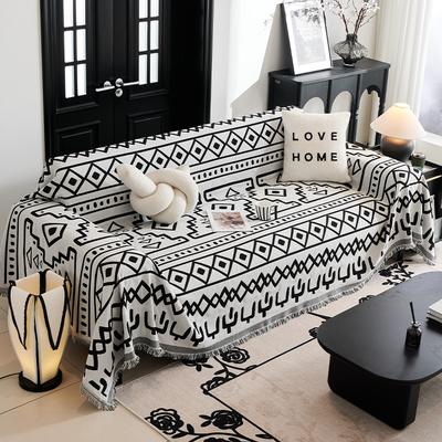 Housse de canapé de style nordique en tissu marocain abstrait géométrique coussin de canapé housse de canapé anti-rayures serviette de canapé universelle quatre saisons