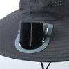 Rechargeable Outdoor Fisherman Hat Built In Fan Solar Charging Lightweight Breathable Sun Protection For Men Women