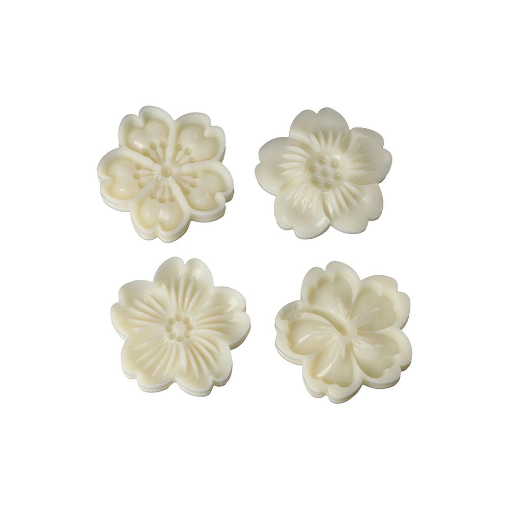 Hand-pressed Cookie Stamps Plastic Cherry Blossom Mooncake Mold Baking Tools   DIY
