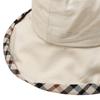 Daks Ivory Check Cotton Linen Blend Bucket Hat Dbhe4f123i2