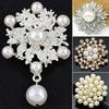 Alloy Flower Faux Pearls Brooch Pin Brooches Wedding Party Jewelry Gift